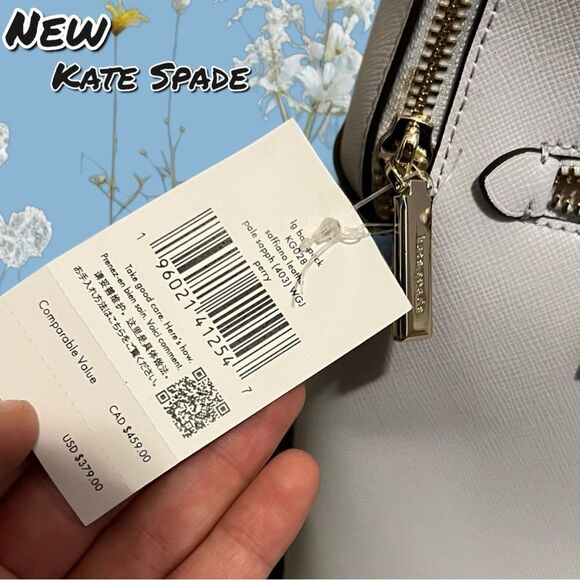 NEW Kate Spade New York “Leila” Saffiano Leather Backpack – Pale Sapphire (Light main image 11